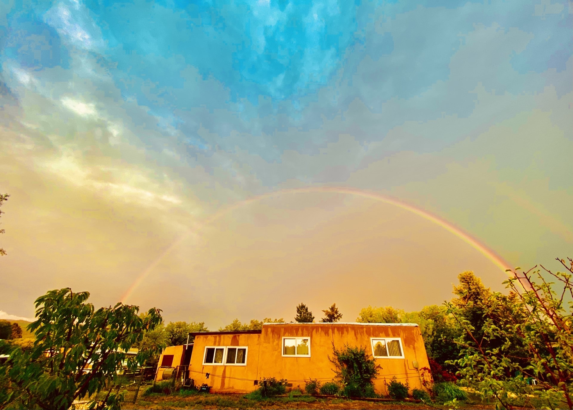 Full Rainbow over House